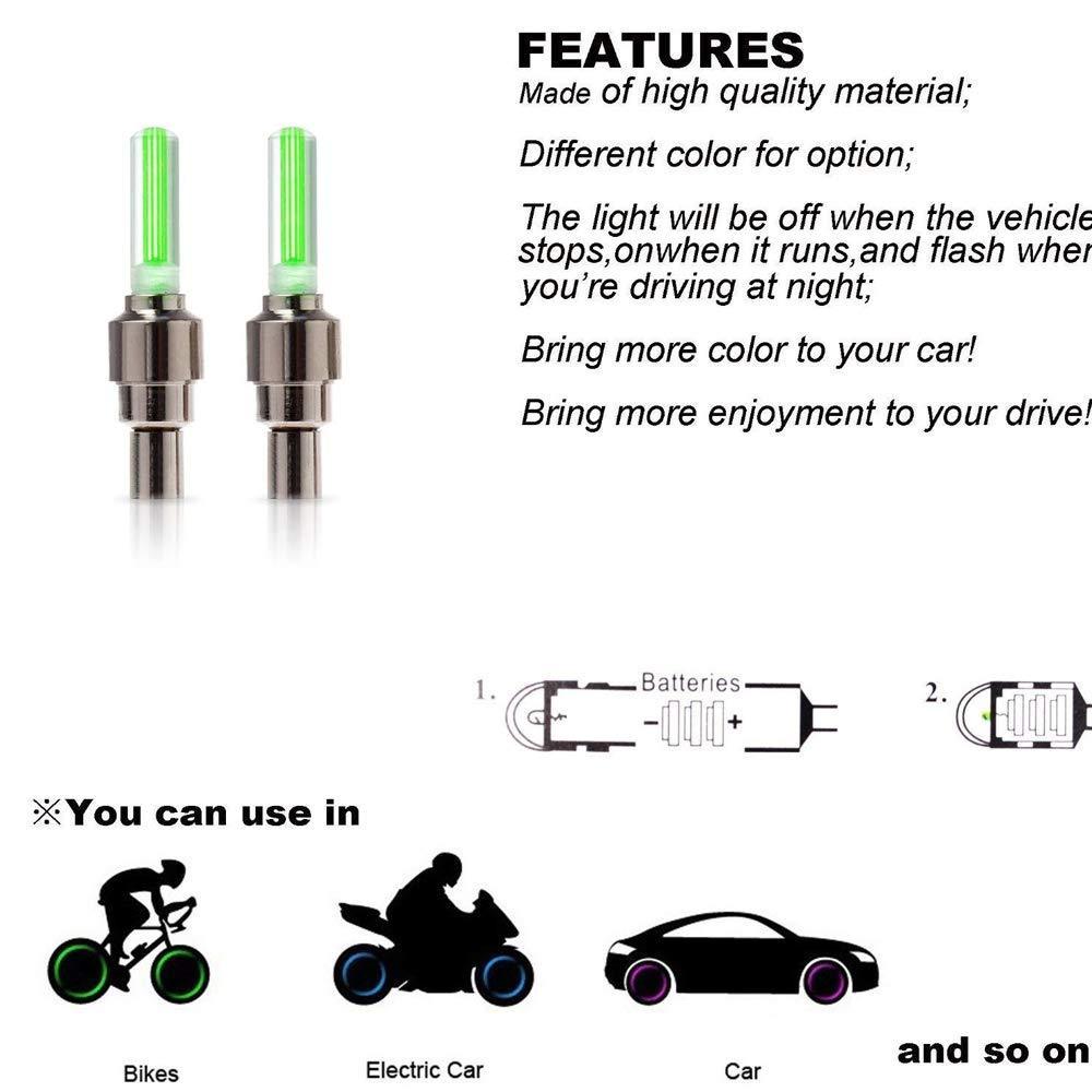 LED valve caps for tire illumination LED valve caps for tire illumination
